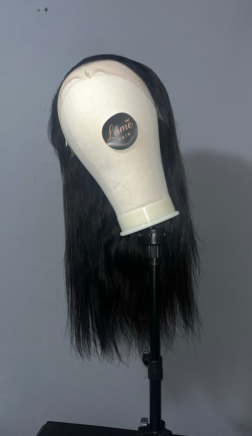 Natural black straight hair HD lace